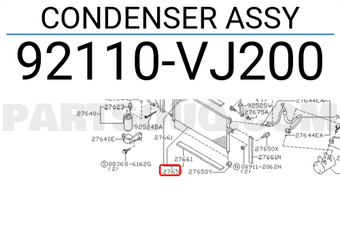 Giàn Nóng Nissan Navara Mã phụ tùng 92110VJ200