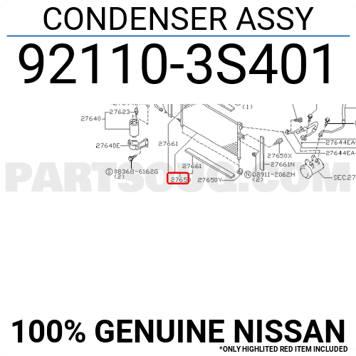 Giàn Nóng Nissan Navara Mã phụ tùng 921103s401