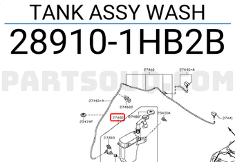 Bình Nước Rửa Kính Nissan Sunny Mã phụ tùng 289101HB2B