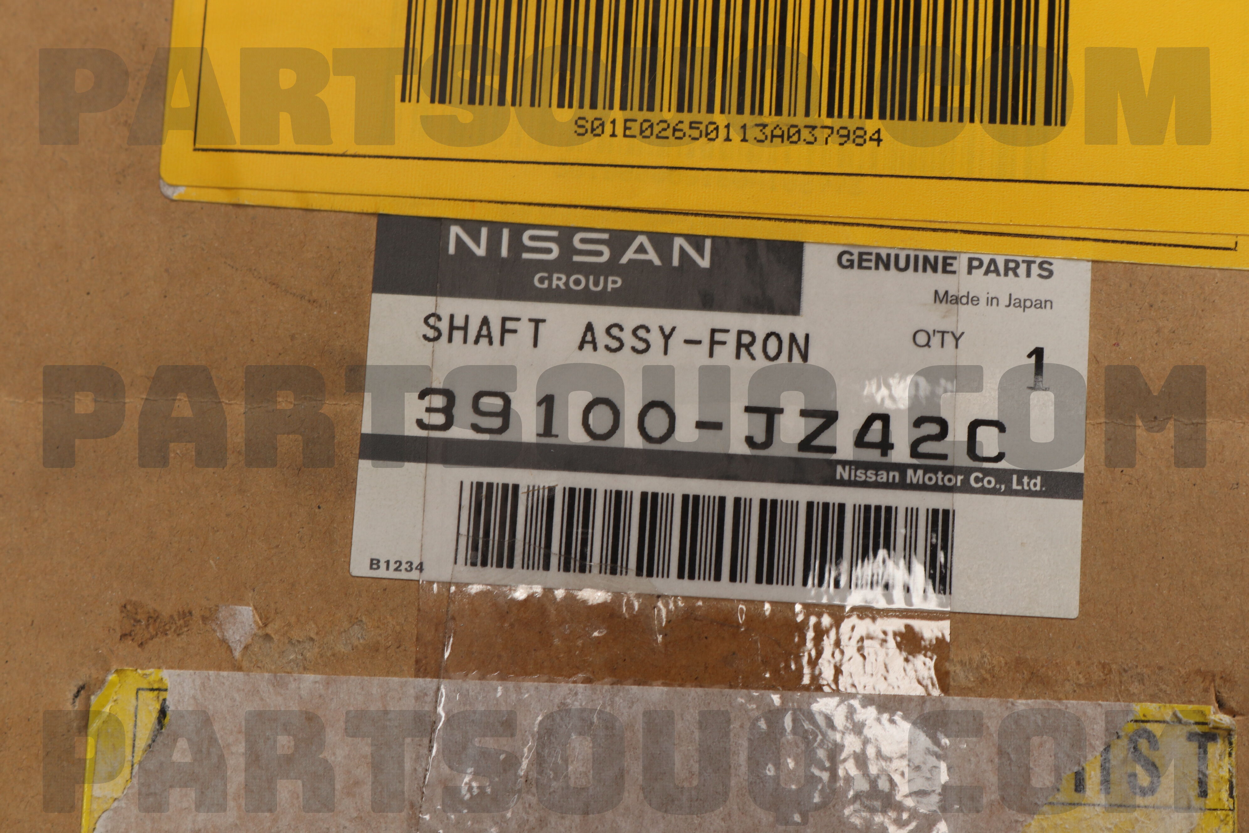 Cây Láp Phải 2.0 At - 1 Cầu Nissan Qashqai OEM 39100BB22C-TOK