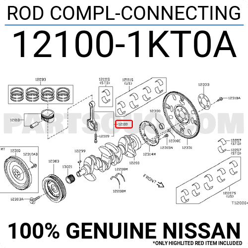 Tay Biên - Hr15de Nissan Sunny OEM 121001KT0A-oE
