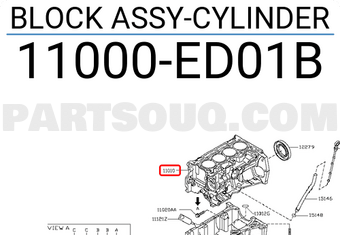 Lốc Máy Trên Nissan Sunny Mã phụ tùng 11000ED01B
