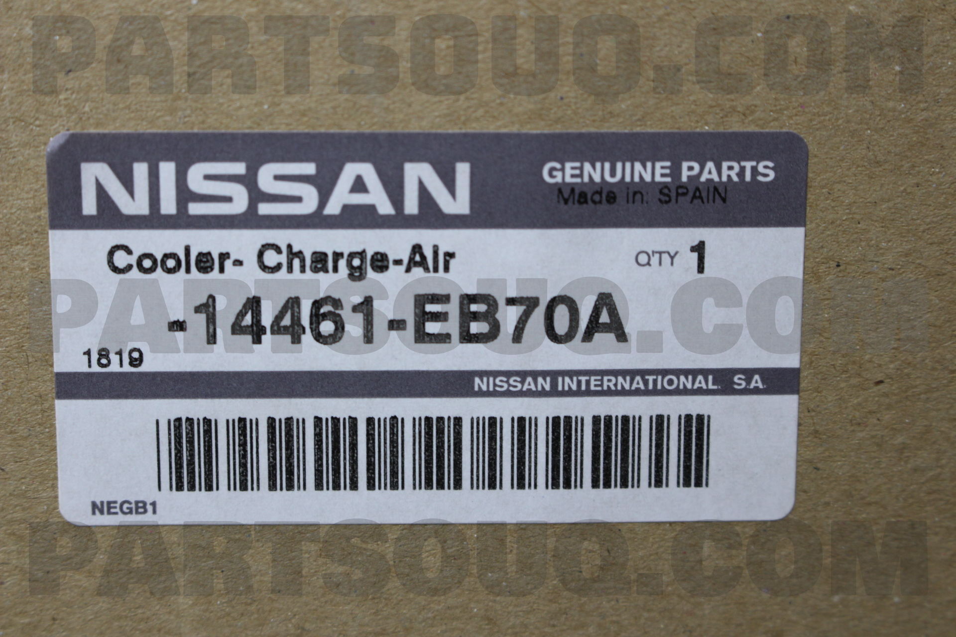 Két Làm Mát Dầu Turbo Nissan Navara Mã phụ tùng 14461EB70A