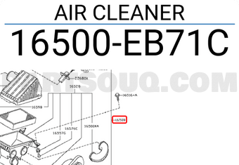 Hộp Lọc Gió Có Đựng Lọc Nissan Navara Mã phụ tùng 16500EB71C