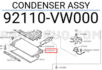 Giàn Nóng Nissan URVAN Mã phụ tùng 92110VW000