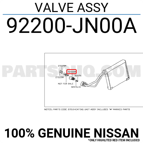 Van Tiết Lưu Nissan Navara Mã phụ tùng 92200jn00a