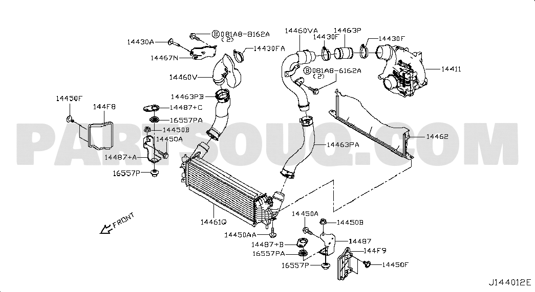 Lồng Quạt Gió Làm Mát Động Cơ Nissan Navara Mã phụ tùng 214764JN0A