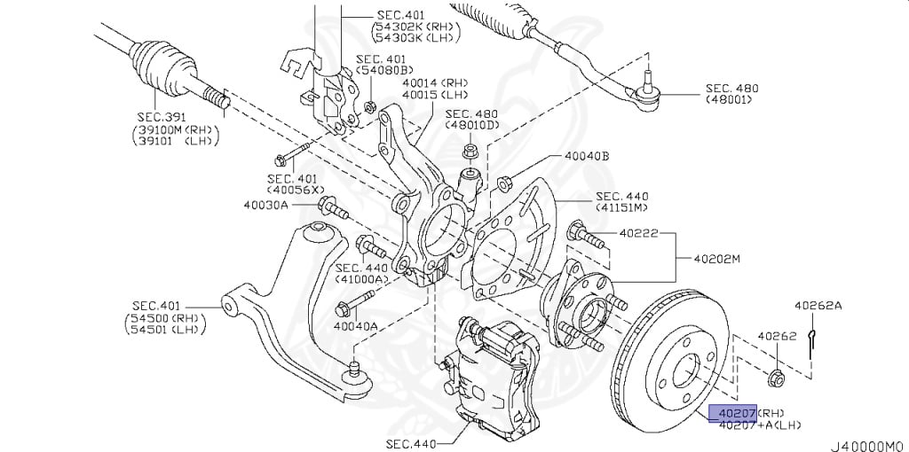 Đĩa Phanh Trước - 2 Lớp Nissan Tida Mã phụ tùng 40206EW80B