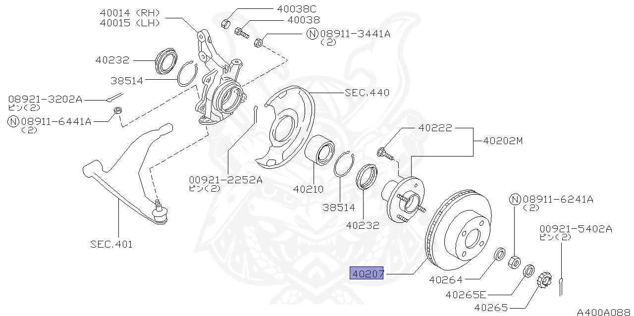Đĩa Phanh Trước - 2 Lớp Nissan Tida Mã phụ tùng 40206EW80B