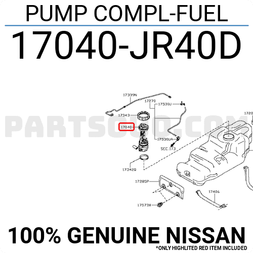 Lọc Xăng Nissan X - trail Mã phụ tùng 17040JR40c