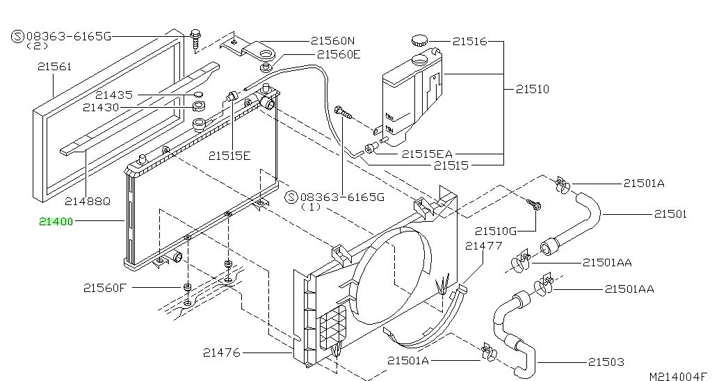Két Nước Nissan terrano Mã phụ tùng 214107F000