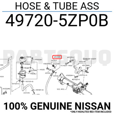 Ti Ông Cao Áp Trợ Lực Lái Nissan Teana Mã phụ tùng 49720JN20B