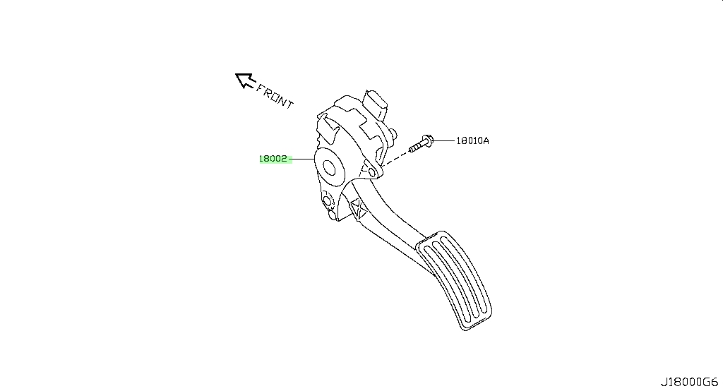 Chân Ga Điện Nissan Teana Mã phụ tùng 18002JN01A