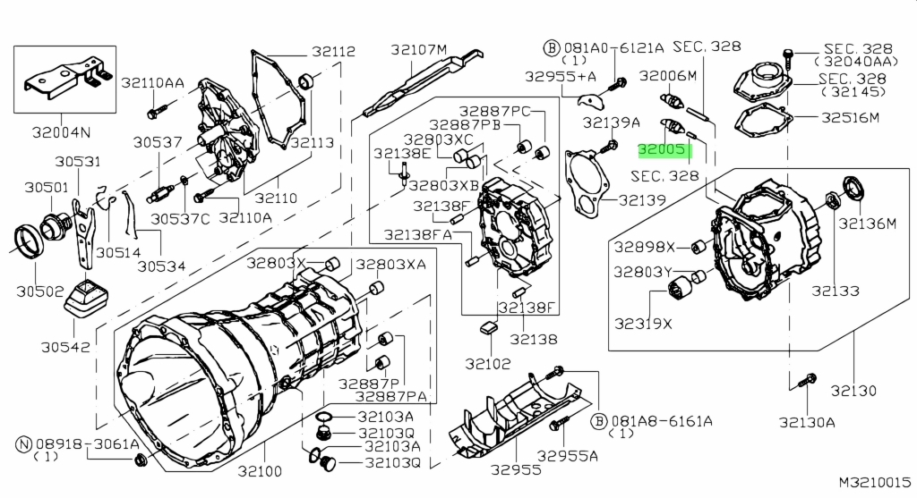 Công Tắc Đèn Lùi Nissan Livina Mã phụ tùng 32005ax000
