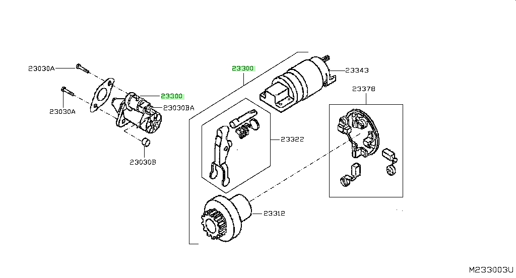 Máy Đề Khởi Động Nissan Sunny Mã phụ tùng 23300EE01D