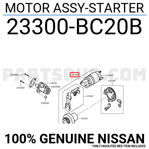 Máy Đề Khởi Động Nissan Sunny Mã phụ tùng 23300EE01D