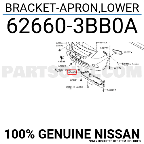Chắn Bùn Gầm Máy Nissan Sunny Mã phụ tùng 626603BB0A