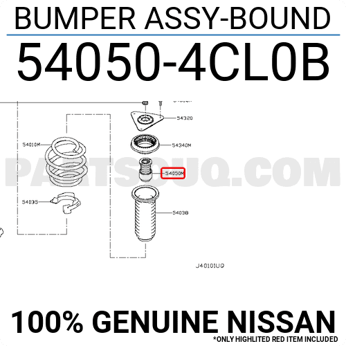 Cao Su Tăm Bông Giảm Xóc Trước Nissan X - trail Mã phụ tùng 540504cl0b