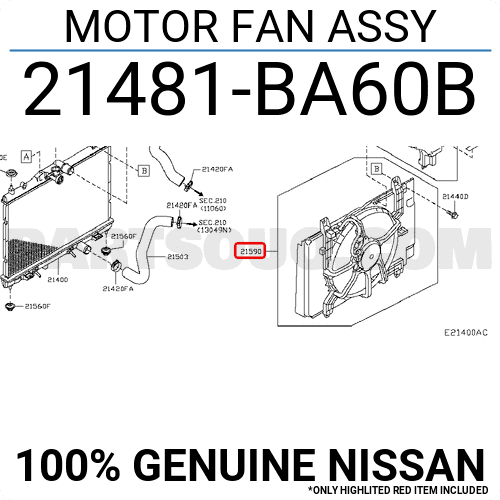 Quạt Gió Động Cơ Nissan Juke Mã phụ tùng 21481ba60b