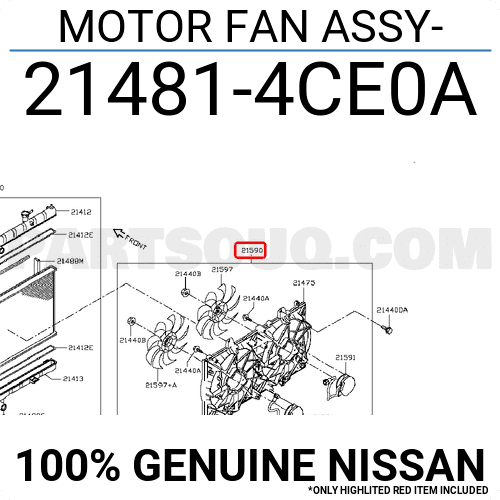 Quạt Gió Động Cơ Nissan X - trail Mã phụ tùng 214814ce0a