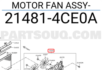 Quạt Gió Động Cơ Nissan X - trail Mã phụ tùng 214814ce0a