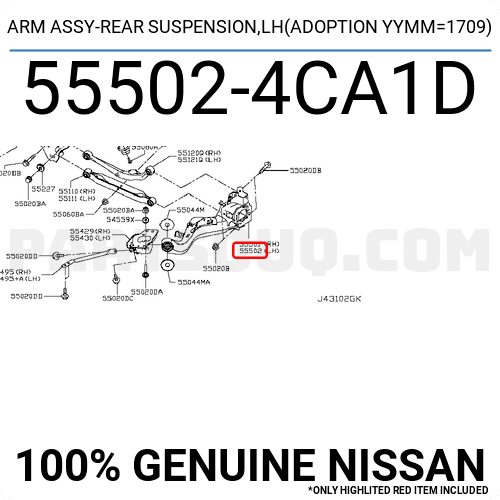 Giá Bắt Bi May Ơ Sau Sau Trái Nissan X - trail Mã phụ tùng 555024CA0B