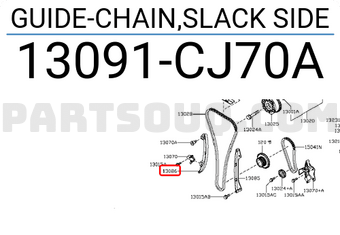 Thanh Dẫn Hướng Cam Cong Nissan Livina Mã phụ tùng 13091CJ70A