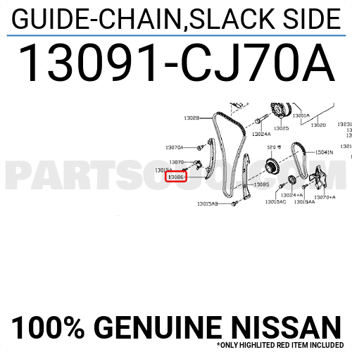 Thanh Dẫn Hướng Cam Cong Nissan Livina Mã phụ tùng 13091CJ70A