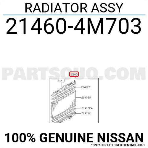 Két Nước Nissan Sunny Mã phụ tùng 214604m703