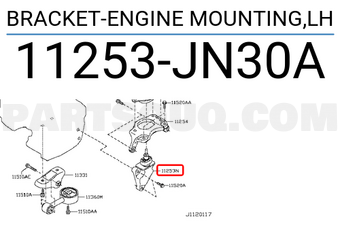 Giá Đỡ Chân Máy Trái Nissan Teana Mã phụ tùng 11253JN30A