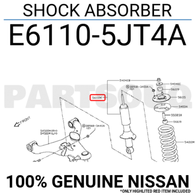 Giảm Xóc Trước Nissan Navara Mã phụ tùng E61104JC0A