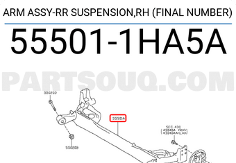 Cao Su Cầu Sau Nissan Sunny Mã phụ tùng 555011Ha5A
