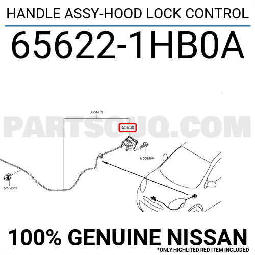 Công Tắc Mở Nắp Bình Xăng Nissan Livina Mã phụ tùng 656221HB0A