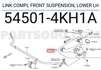 Càng A Dưới Phải Nissan Navara Mã phụ tùng 545014kh1a