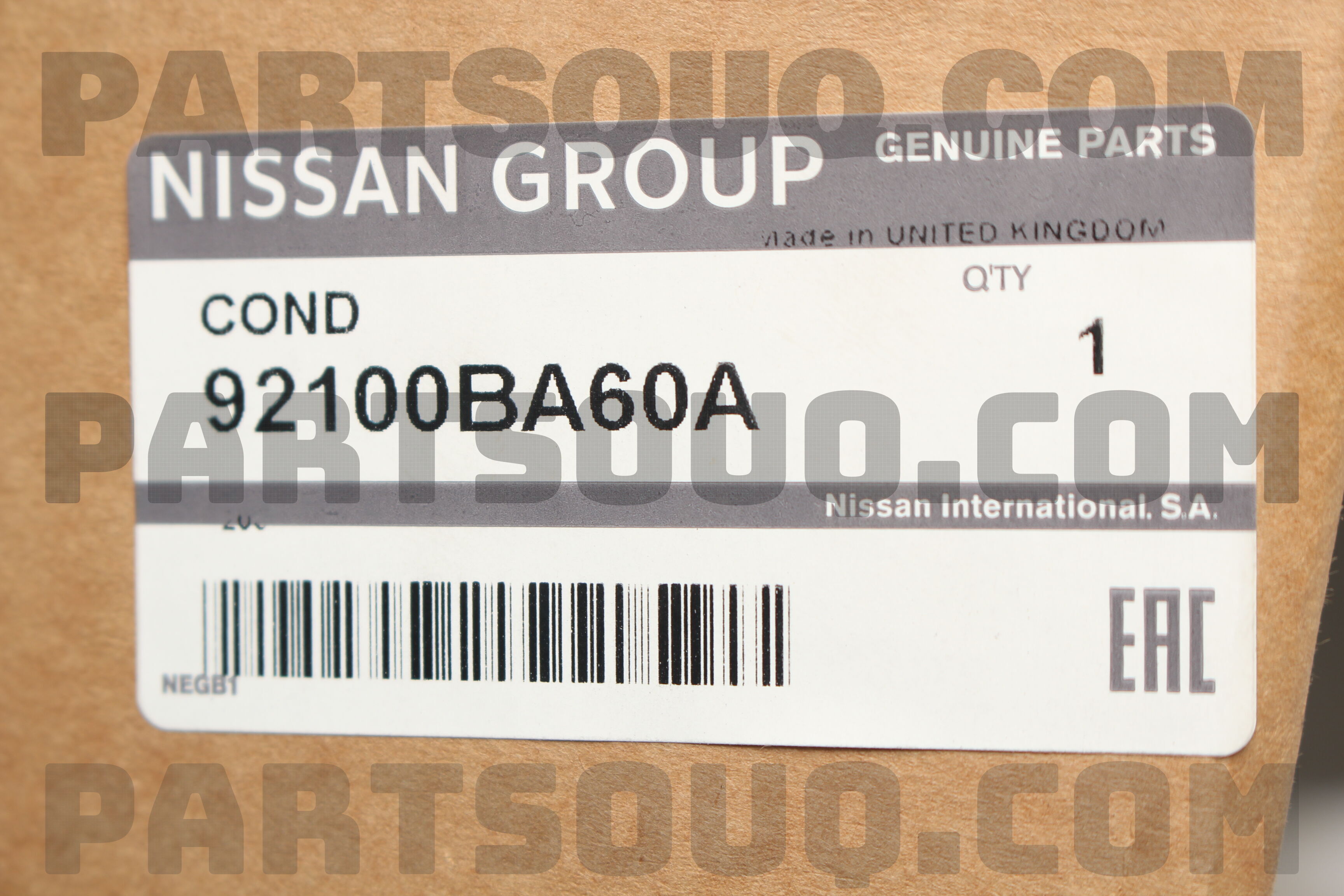 Giàn Nóng Nissan Juke Mã phụ tùng 92100ba60a