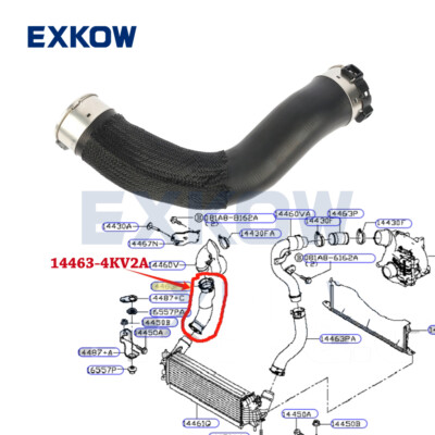 Ống Cao Su Turbo Phải Nissan Navara Mã phụ tùng 144634KV2A