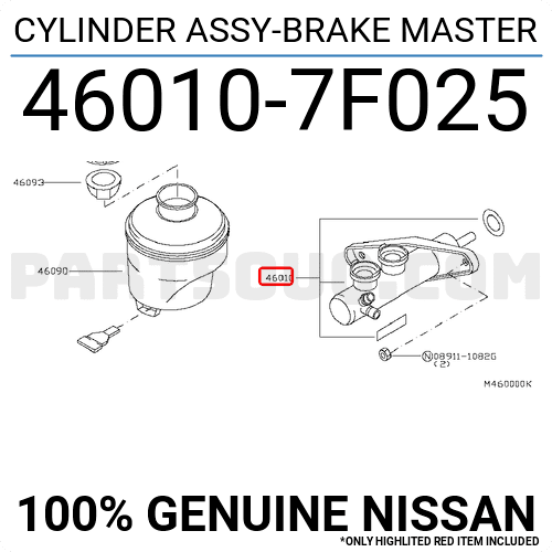 Tổng Phanh Trên Nissan terrano Mã phụ tùng 460107F025