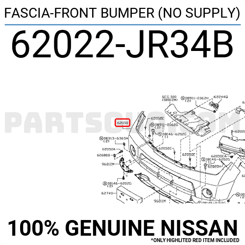 Cản Trước Nissan Navara Mã phụ tùng 62022JR34B