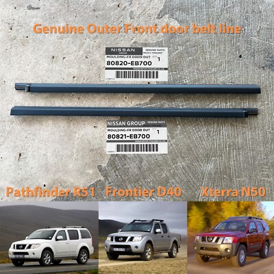 Nẹp Chân Kính Cánh Cửa Ngoài Trái Nissan Navara Mã phụ tùng 80821eb700