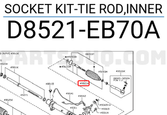 Rotuyn Lái Trong Nissan Navara Mã phụ tùng D8521EB70A