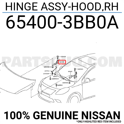 Bản Lề Cánh Cửa Trước Phải Nissan Sunny Mã phụ tùng 654003BB0A