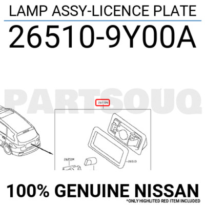 Đèn Soi Biển Số Nissan Teana Mã phụ tùng 265109Y00A