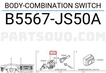 Cáp Còi Nissan Navara Mã phụ tùng B5567JS50A