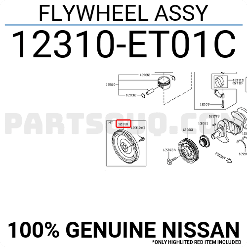 Bánh Đà Nissan Livina OEM 12310ET01C