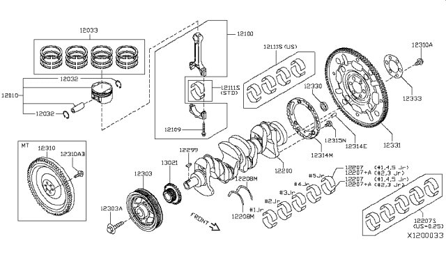 Bánh Đà Nissan Livina OEM 12310ET000