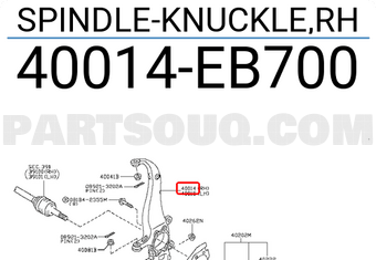 Trụ Lái Phải Nissan Navara Mã phụ tùng 40014EB700