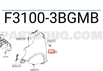 Tai Xe Phải Nissan Sunny OEM F31003BGMB