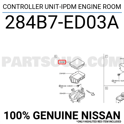 Hộp Cầu Chì Tổng Khoang Động Cơ Nissan Livina Mã phụ tùng 284B7ED03A
