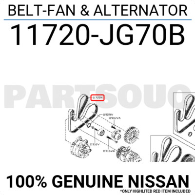 Dây Curoa Tổng 2.5 Nissan Teana Mã phụ tùng 11720jg70B