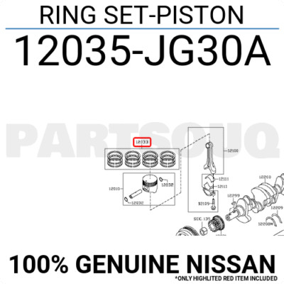 Piston Cos 0 - Qr25 Đỉnh Lõm Nissan X - trail Mã phụ tùng 12035JG30A